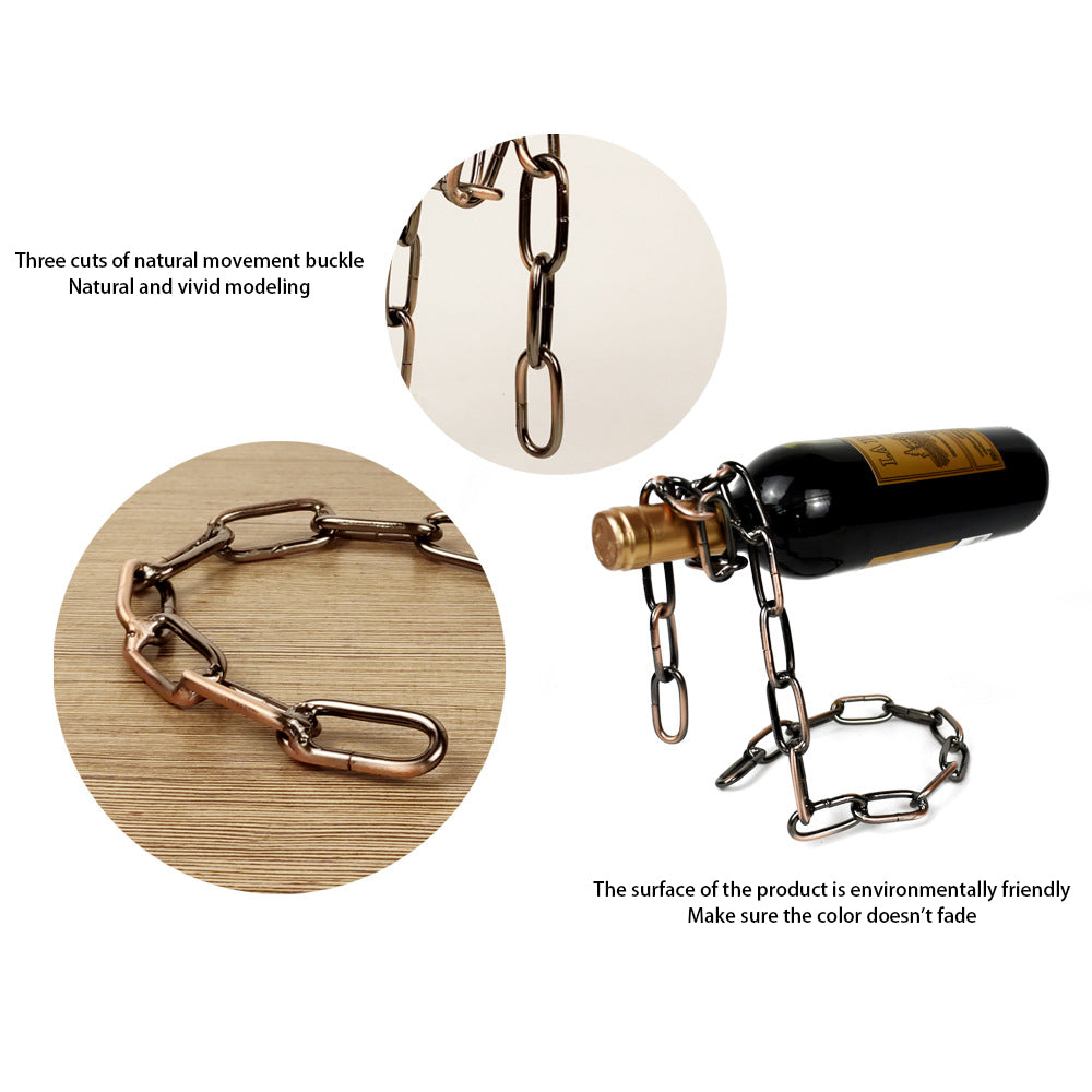 Magic Iron Chain Wine Bottle Holder - Ramshackle Shack