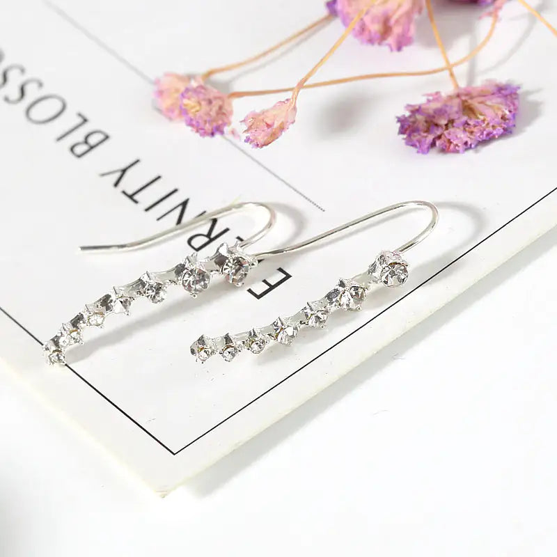 7 long rhinestone bridal earrings - Ramshackle Shack
