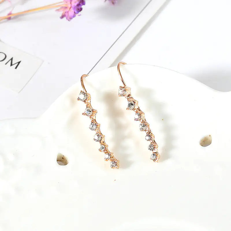 7 long rhinestone bridal earrings - Ramshackle Shack