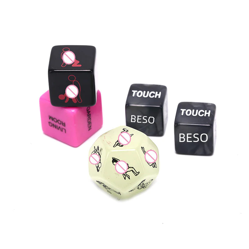 5-in-1 Glow-in-the-Dark Adult Foreplay Dice Set - Ramshackle Shack