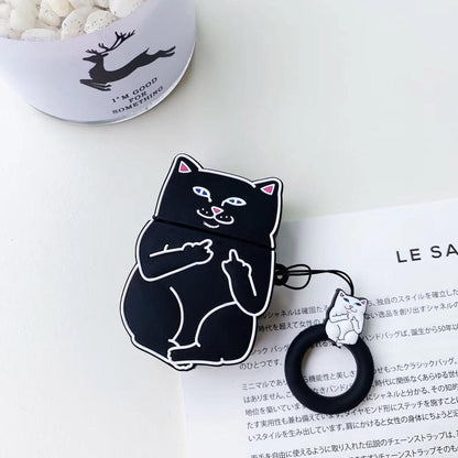 Cartoon Cat AirPods Case - Ramshackle Shack