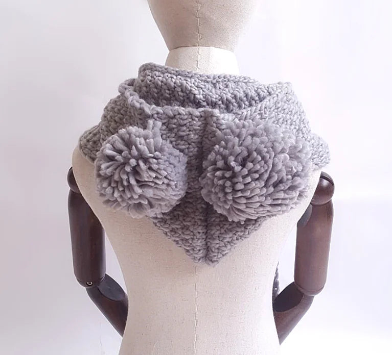 Knitted Beanie with Bear Design - Ramshackle Shack