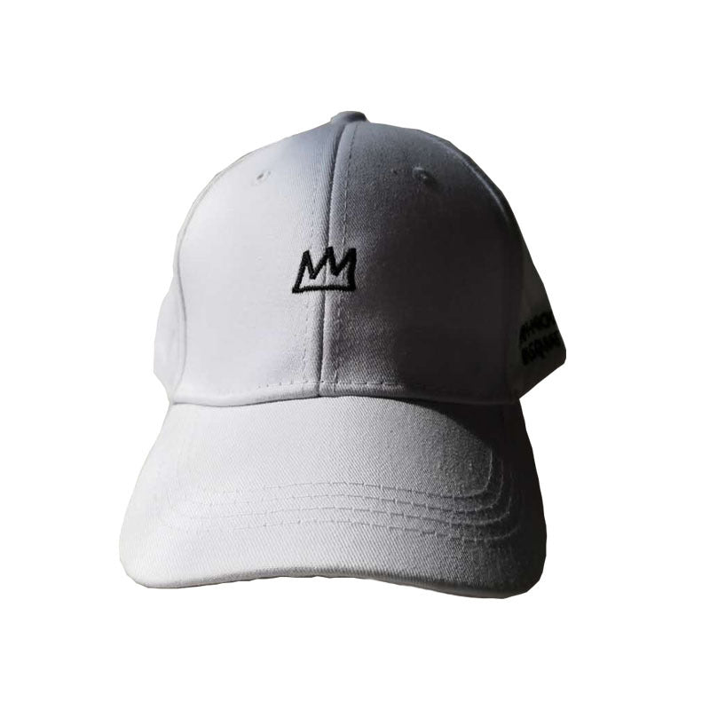 Ramshackle Shack BASQUIAT embroidered cotton baseball cap with a crown hat design, featuring detailed embroidery and classic baseball style.