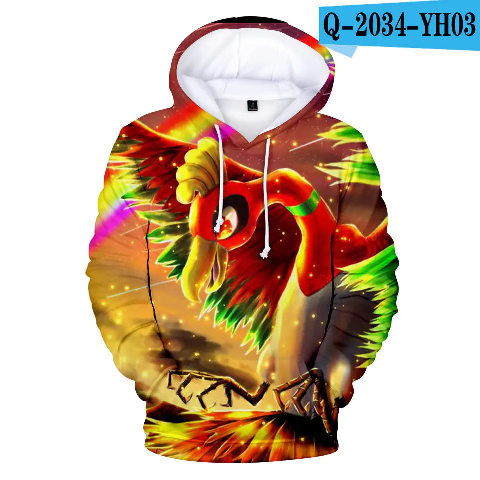 Pokemon Hoodie with Pet Character Print - Ramshackle Shack
