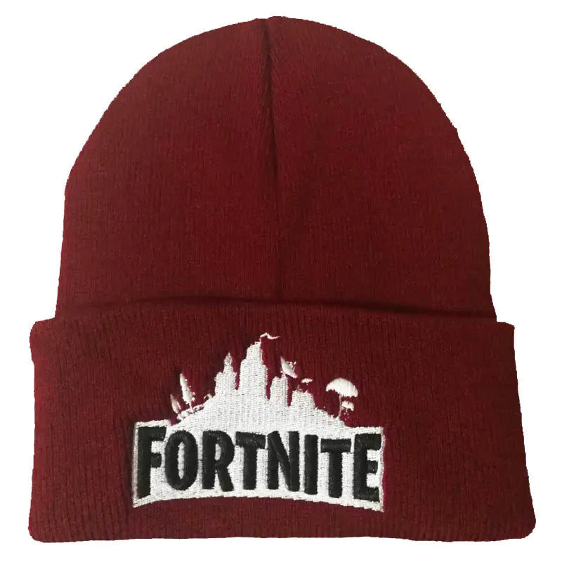 Knitted Ski Hat with Embroidery (Wool Beanie) - Ramshackle Shack