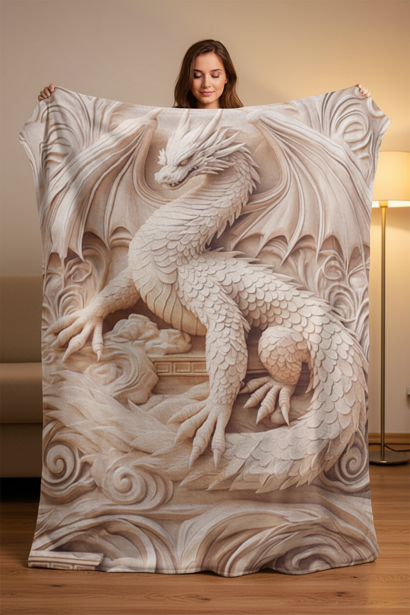 Dragon Blanket Size Mockup