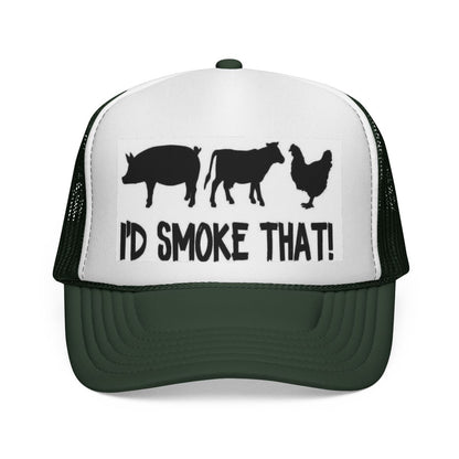 Farm Animal Silhouette Trucker Cap — "I'd Smoke That" Design - Ramshackle Shack