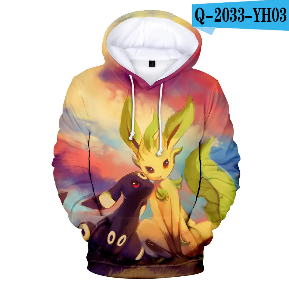 Pokemon Hoodie with Pet Character Print - Ramshackle Shack