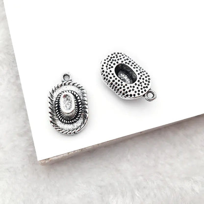 Western Cowboy Hat Cactus Alloy Pendant for DIY Jewelry - Ramshackle Shack