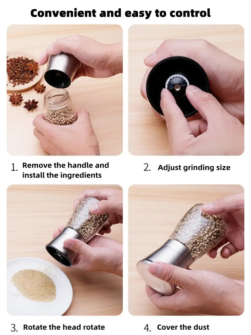 304 Stainless Steel Manual Pepper Grinder Kitchen Tool - Ramshackle Shack