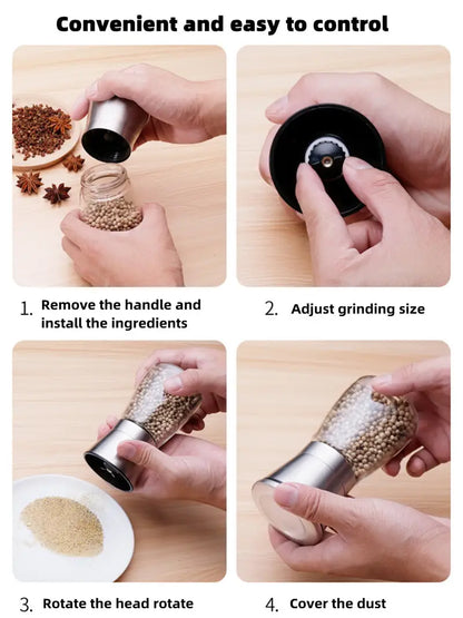 304 Stainless Steel Manual Pepper Grinder Kitchen Tool - Ramshackle Shack