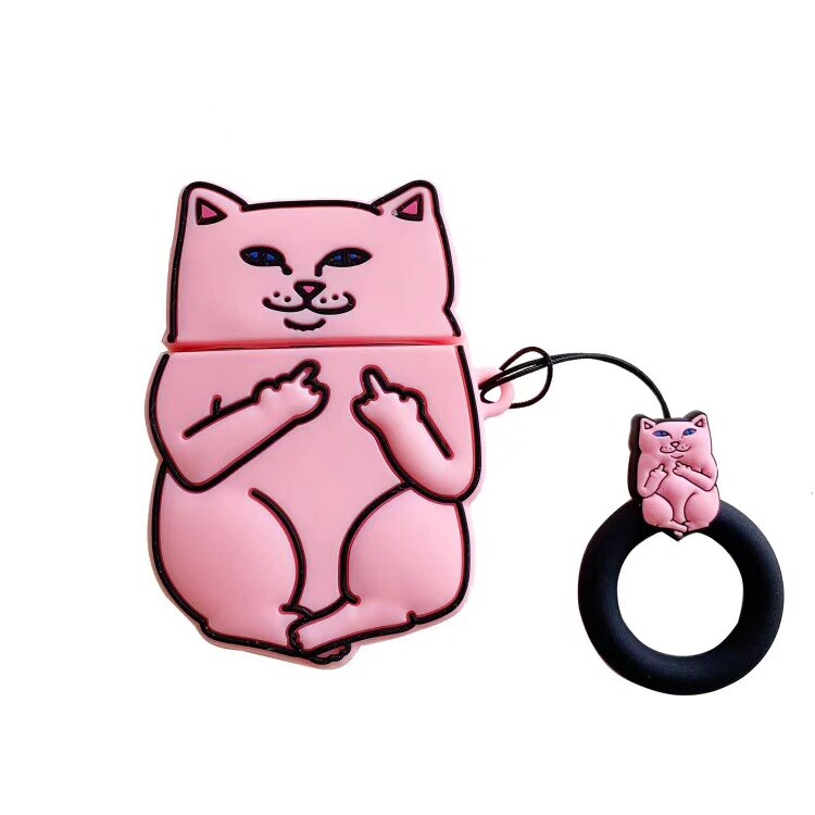Cartoon Cat AirPods Case - Ramshackle Shack