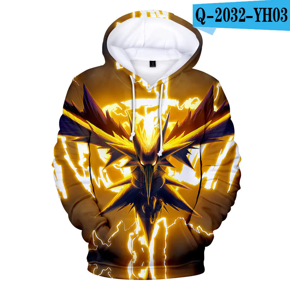 Pokemon Hoodie with Pet Character Print - Ramshackle Shack
