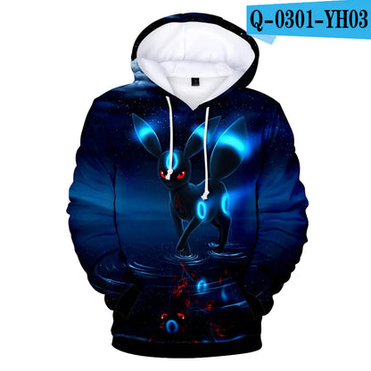 Pokemon Hoodie with Pet Character Print - Ramshackle Shack