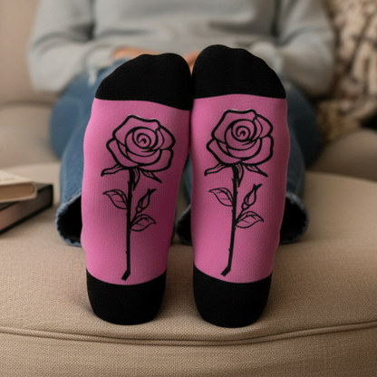 Pink Rose Socks - Lifestyle Photo