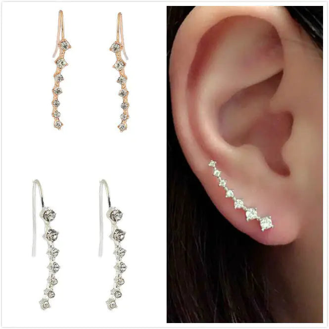7 long rhinestone bridal earrings - Ramshackle Shack
