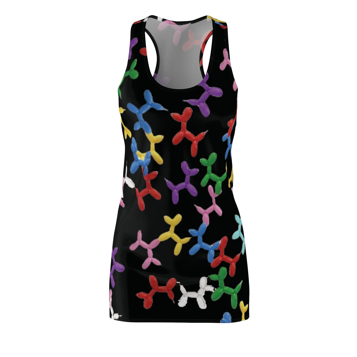 Racerback Dress — Colorful Balloon Dog Print AOP - Ramshackle Shack