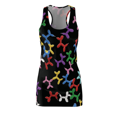 Racerback Dress — Colorful Balloon Dog Print AOP - Ramshackle Shack