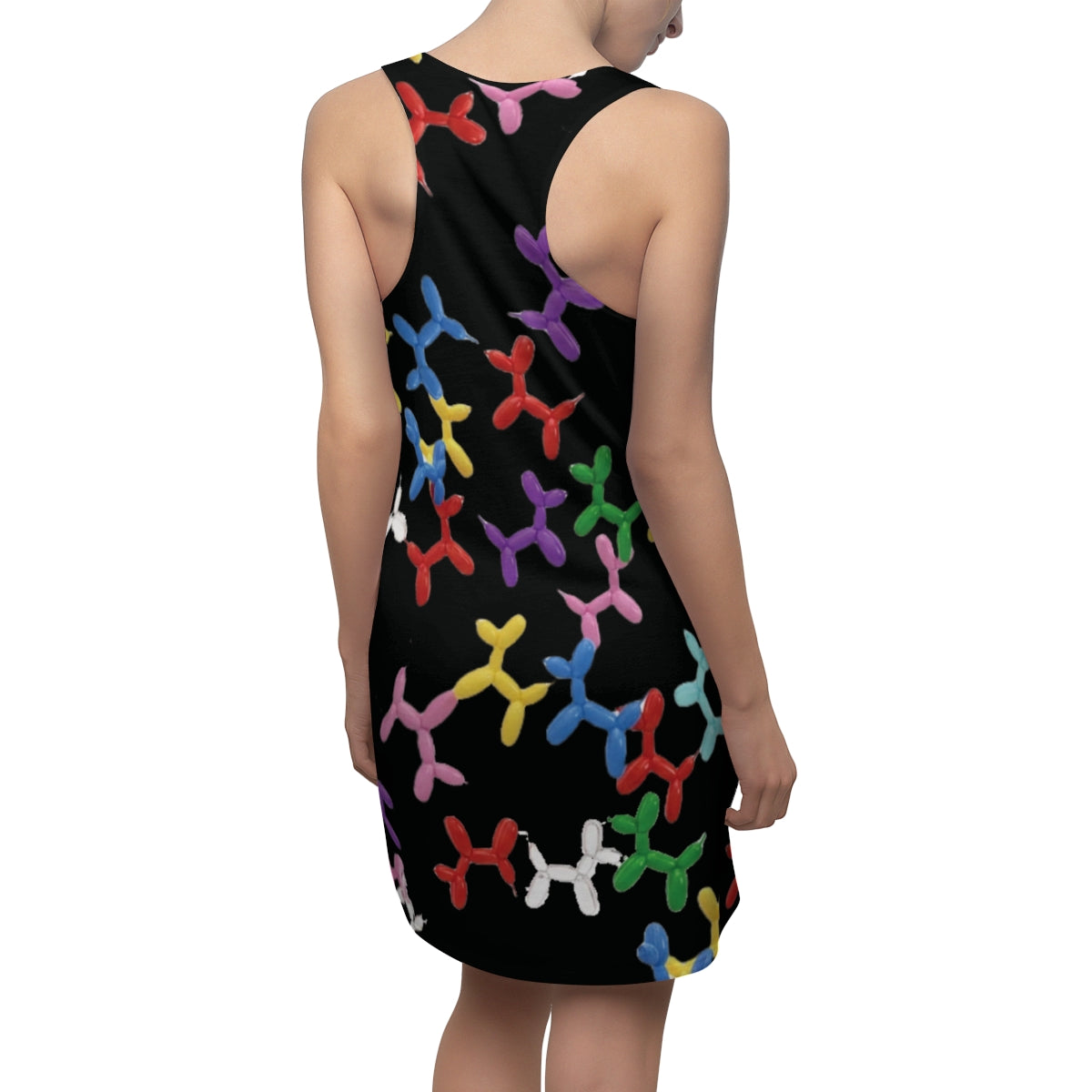 Racerback Dress — Colorful Balloon Dog Print AOP - Ramshackle Shack