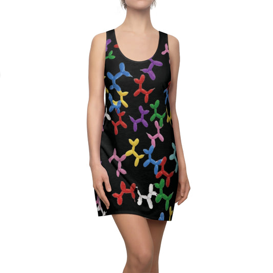 Racerback Dress — Colorful Balloon Dog Print AOP - Ramshackle Shack