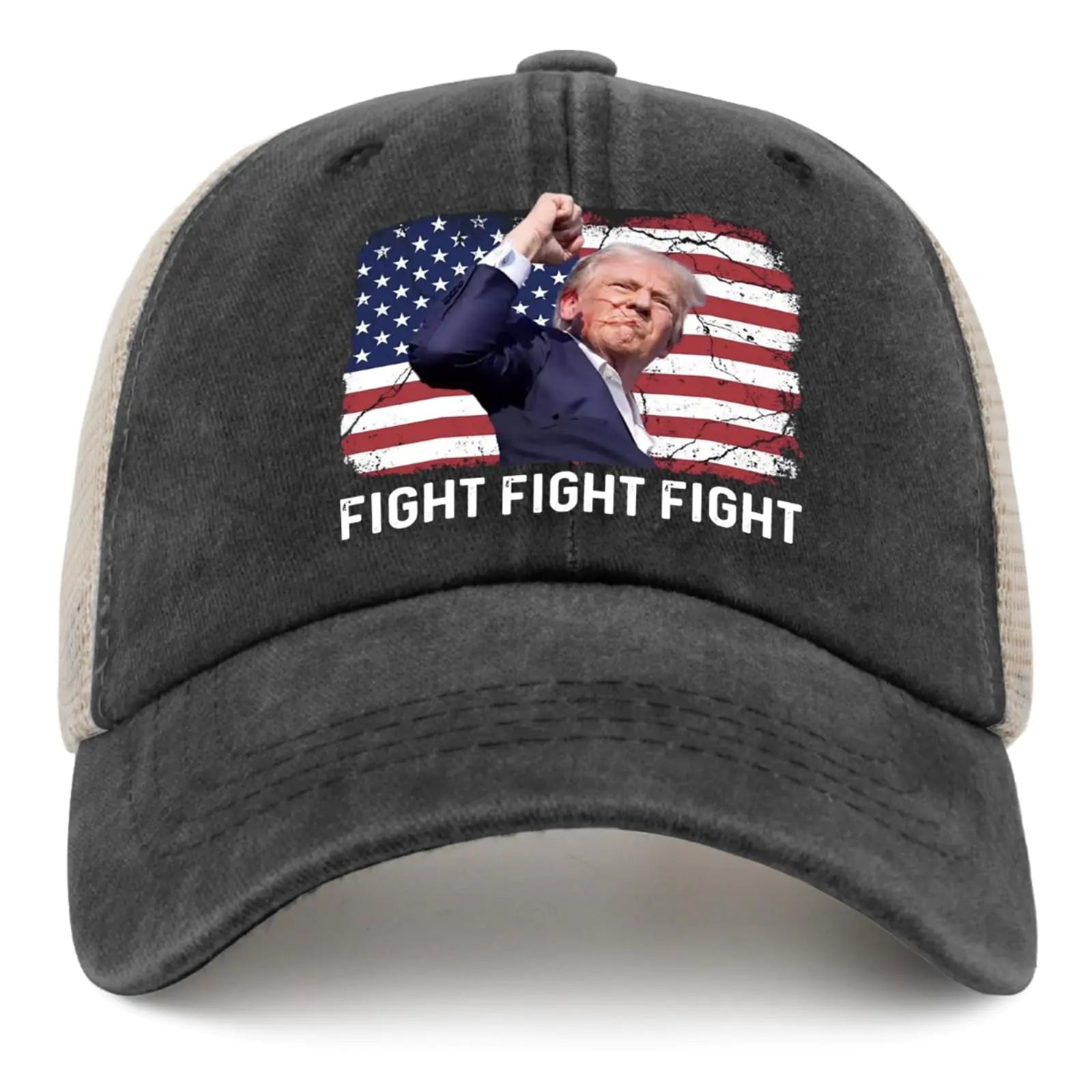 Tywonmy Trump Hat Fight Fight Fight Hat Trucker Hat Men Funny Baseball Hat Funny Gifts - Ramshackle Shack