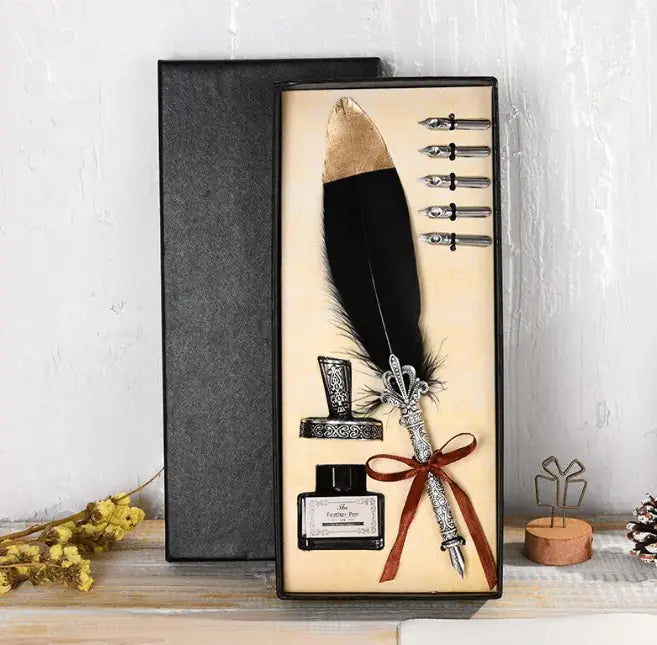 Oblique Ink Engraved Pen Set - Ramshackle Shack