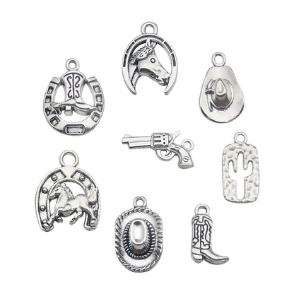 Western Cowboy Hat Cactus Alloy Pendant for DIY Jewelry - Ramshackle Shack