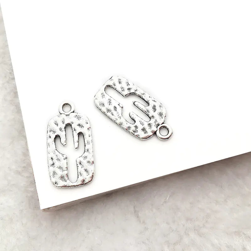 Western Cowboy Hat Cactus Alloy Pendant for DIY Jewelry - Ramshackle Shack